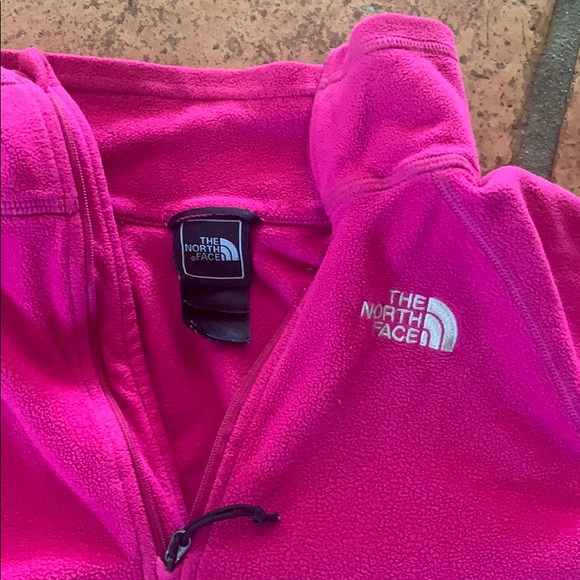 Pink and white north face pull over jackets. - Picture 2 of 8